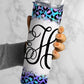 EDITABLE Iridescent Cheetah Monogram 20oz Straight Tumbler Wrap Designs, Make Your Own Custom Peronalized Design, Easy Canva Tempalte