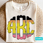 Fill your own DOODLE Monogram Letters on CANVA with Commercial Use Allowed Drag and Drop Alphaset Alphabet Letters Editable Canva Frame