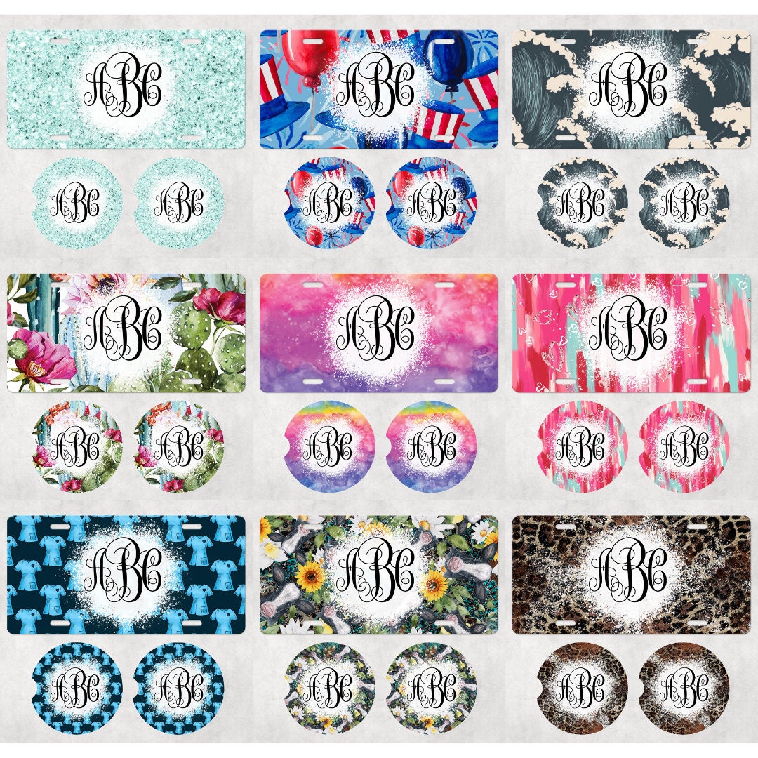 200+ Licence Plate & Car Coaster Bundle with Editable PSD Monograms, Car Sublimation, Dropbox Drive, Sublimation Designs, Car Coasters PNG (2023-01-04 07.47.29)