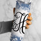 EDITABLE Denim Lace Monogram 20oz Straight Tumbler Wrap Designs, Make Your Own Custom Peronalized Design, Easy Canva Tempalte