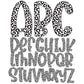 20oz Tumbler Wrap with Matching Doodle Letter Alphabet PNG DESIGN 51