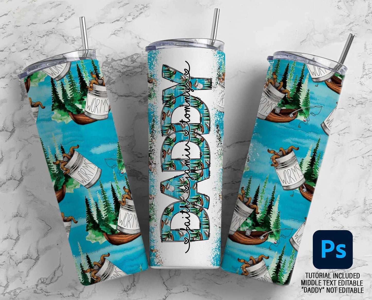 Fathers Day Tumbler Wrap Bundle, Editable Kids Names, Dad Split, Fathers Day Sublimation Design, Add Your Own Name, 20oz Straight Tumbler