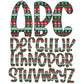 20oz Tumbler Wrap with Matching Doodle Letter Alphabet PNG DESIGN 81