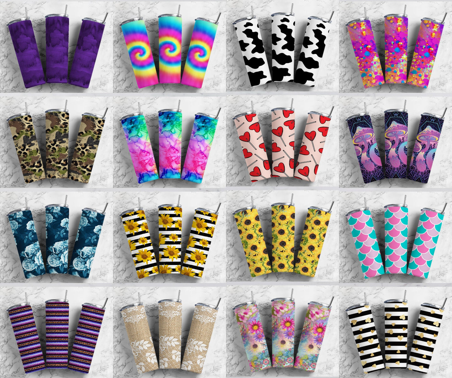 250+ Tumbler Wraps for 20 oz Sublimation Tumbler Bundle for Women, Floral Tumbler Cowhide Leopard Glitter Mothers Day PNG Mega BUNDLE