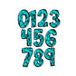 Turquoise Wester Alphabet Letters PNG Bundle, Country Rock Doodle Letters, Hand Drawn Alphabet Doodle, Sublimation Alpha Set Designs PNG