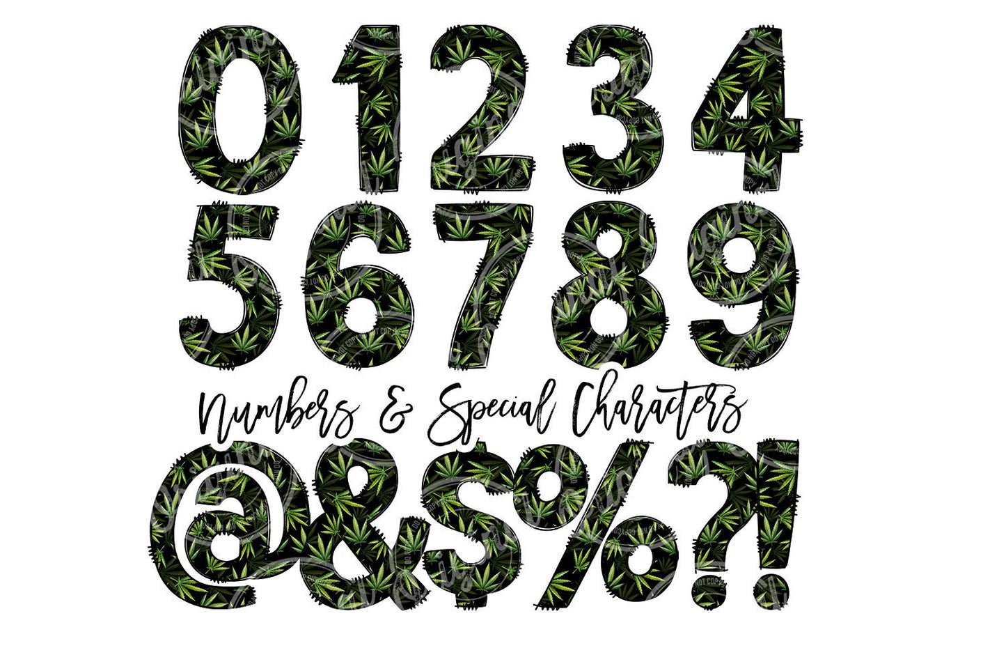 Weed Seamless Add Your Own Text, Full Doodle Letter Set with 20oz Seamless Tumbler Design, Marijuana Tumbler Wrap PNG