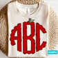 Fill your own DOODLE Monogram Letters on CANVA with Commercial Use Allowed Drag and Drop Alphaset Alphabet Letters Editable Canva Frame