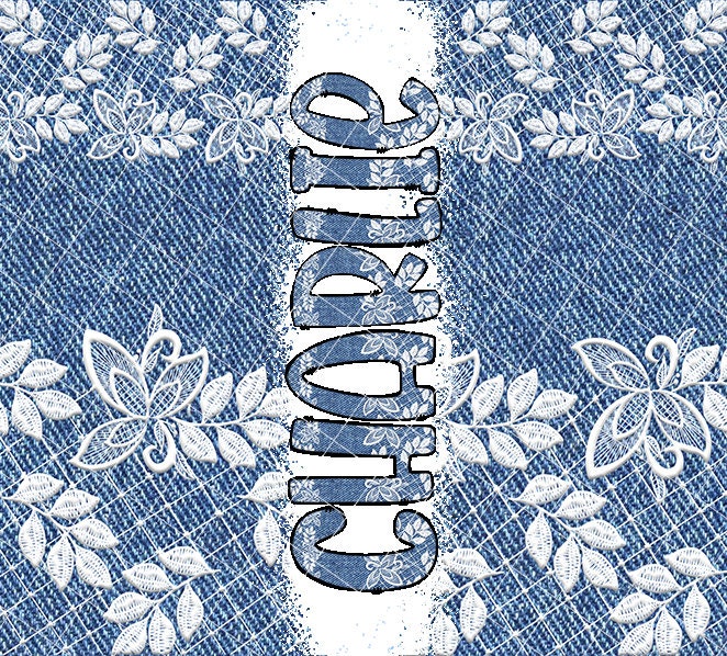 20oz Tumbler Wrap with Matching Doodle Letter Alphabet PNG DESIGN 80