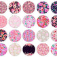 200+ Floral Car Coaster Bundle, Watercolor Flowers Design, Air Freshener, Keyring Round Sublimation Designs, Car Coaster Template PNG