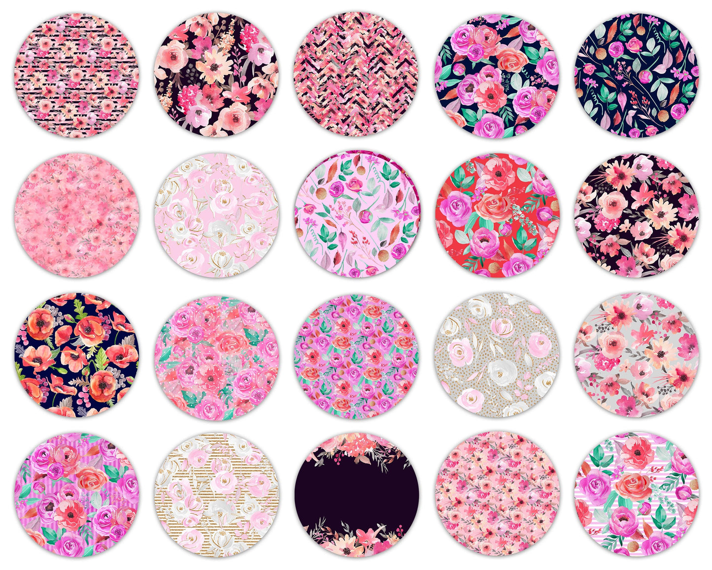 200+ Floral Car Coaster Bundle, Watercolor Flowers Design, Air Freshener, Keyring Round Sublimation Designs, Car Coaster Template PNG