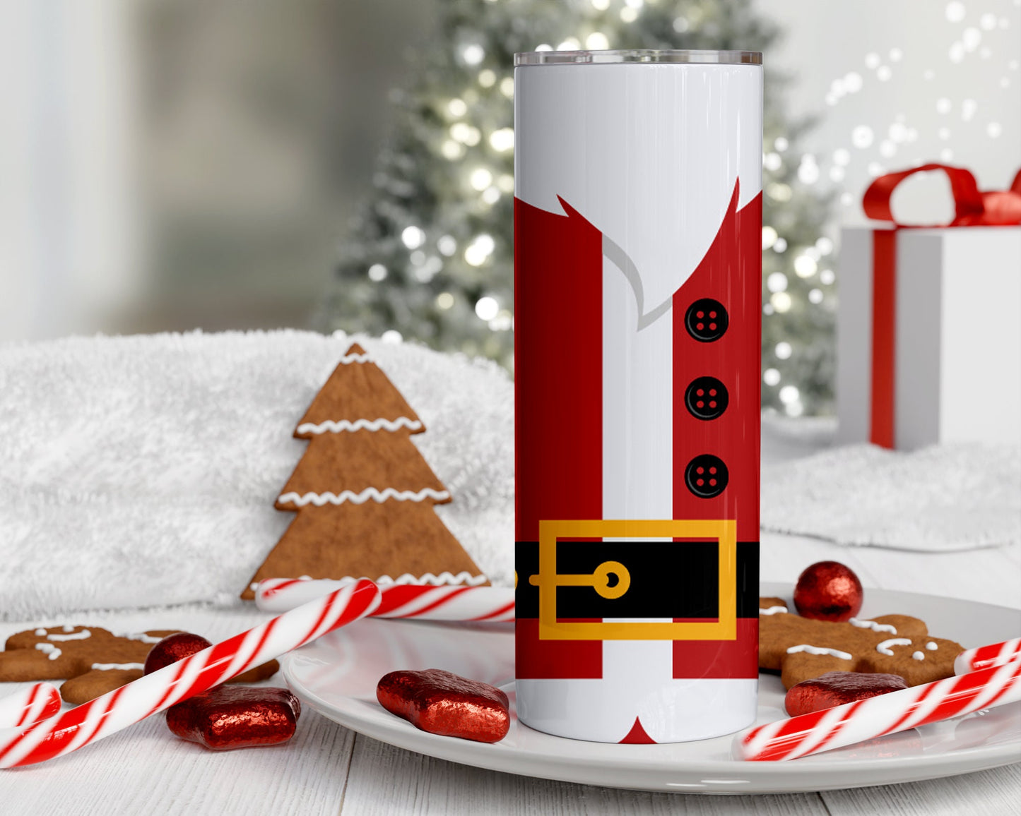 Christmas Tumbler Wrap Bundle Designs, Trending Sublimation Designs Downloads Santa Elf Skinny Tumbler 20oz Design - PNG Commercial Use