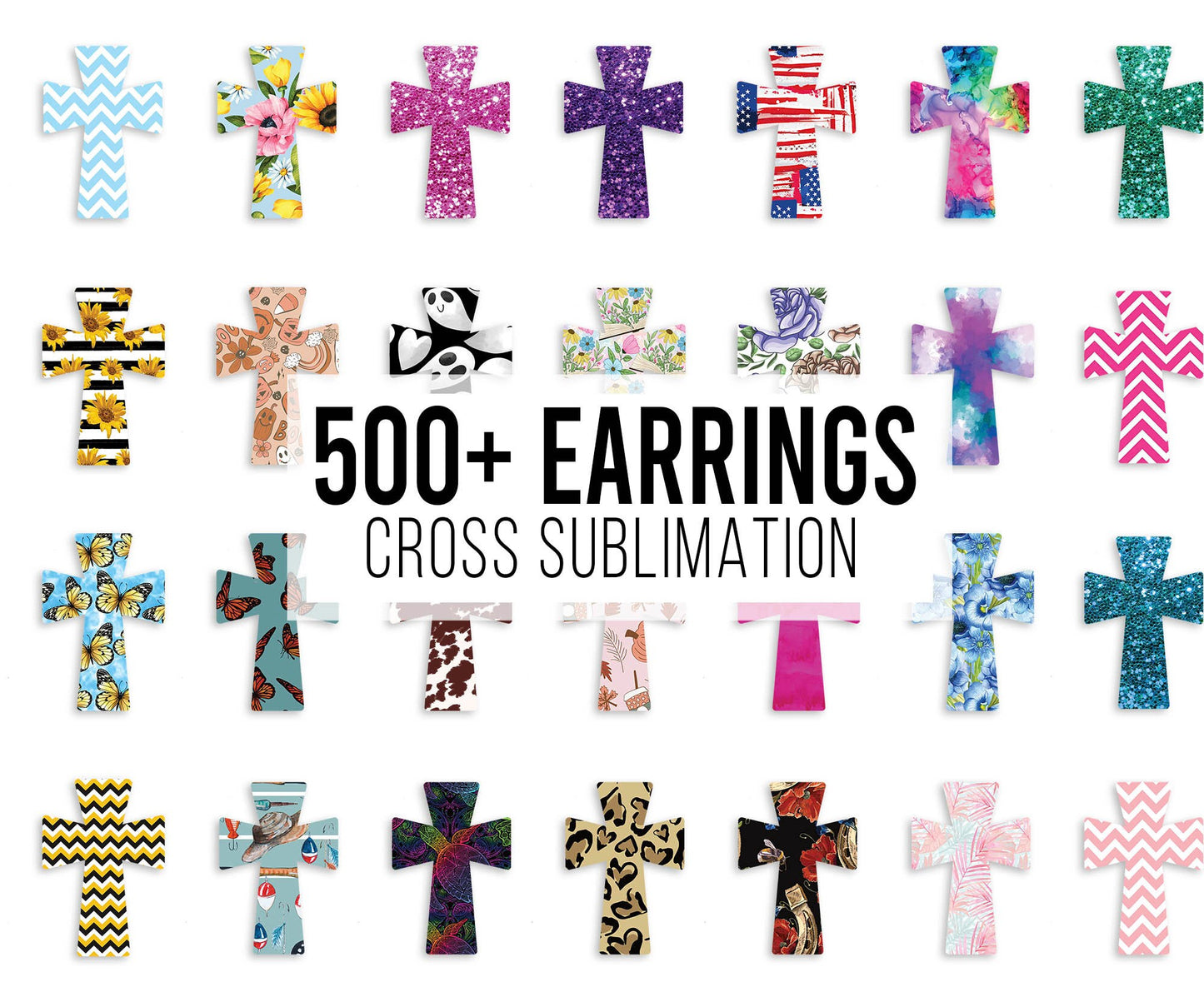 Cross Earrings Sublimation, Cross Sublimation, Cross Earring Bundle, Sublimation Files, Sublimation PNG